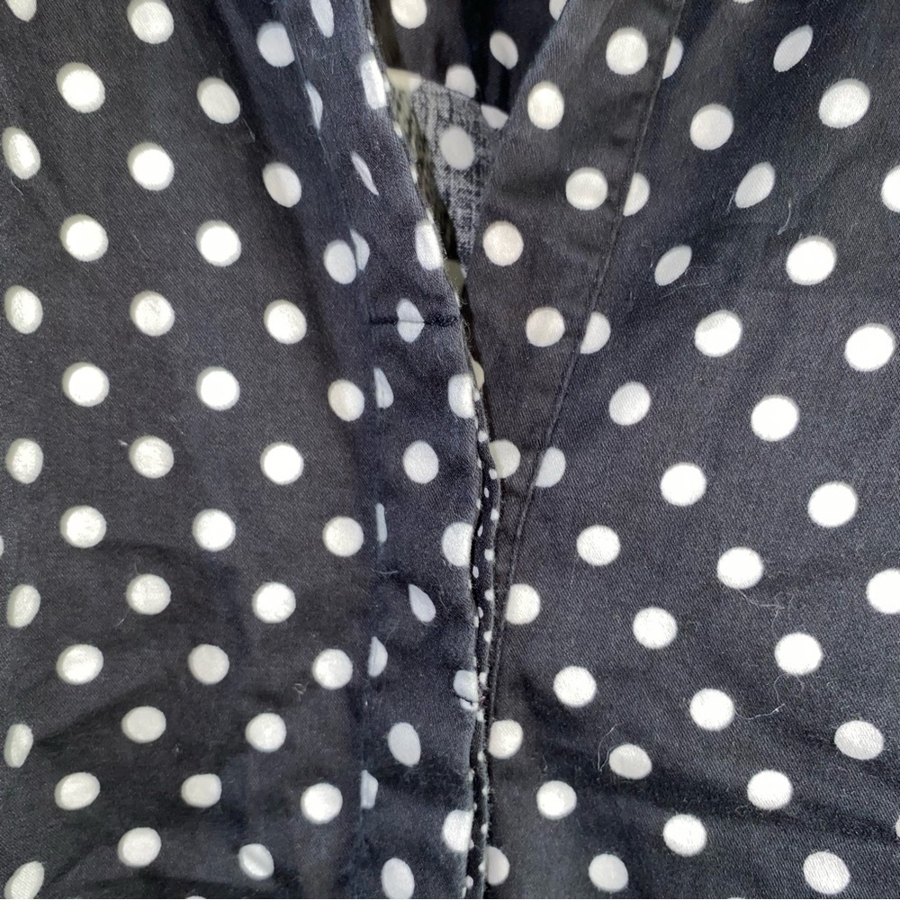Lane Bryant Black and White Polka Dot Button Down Shirt - Picture 5 of 7